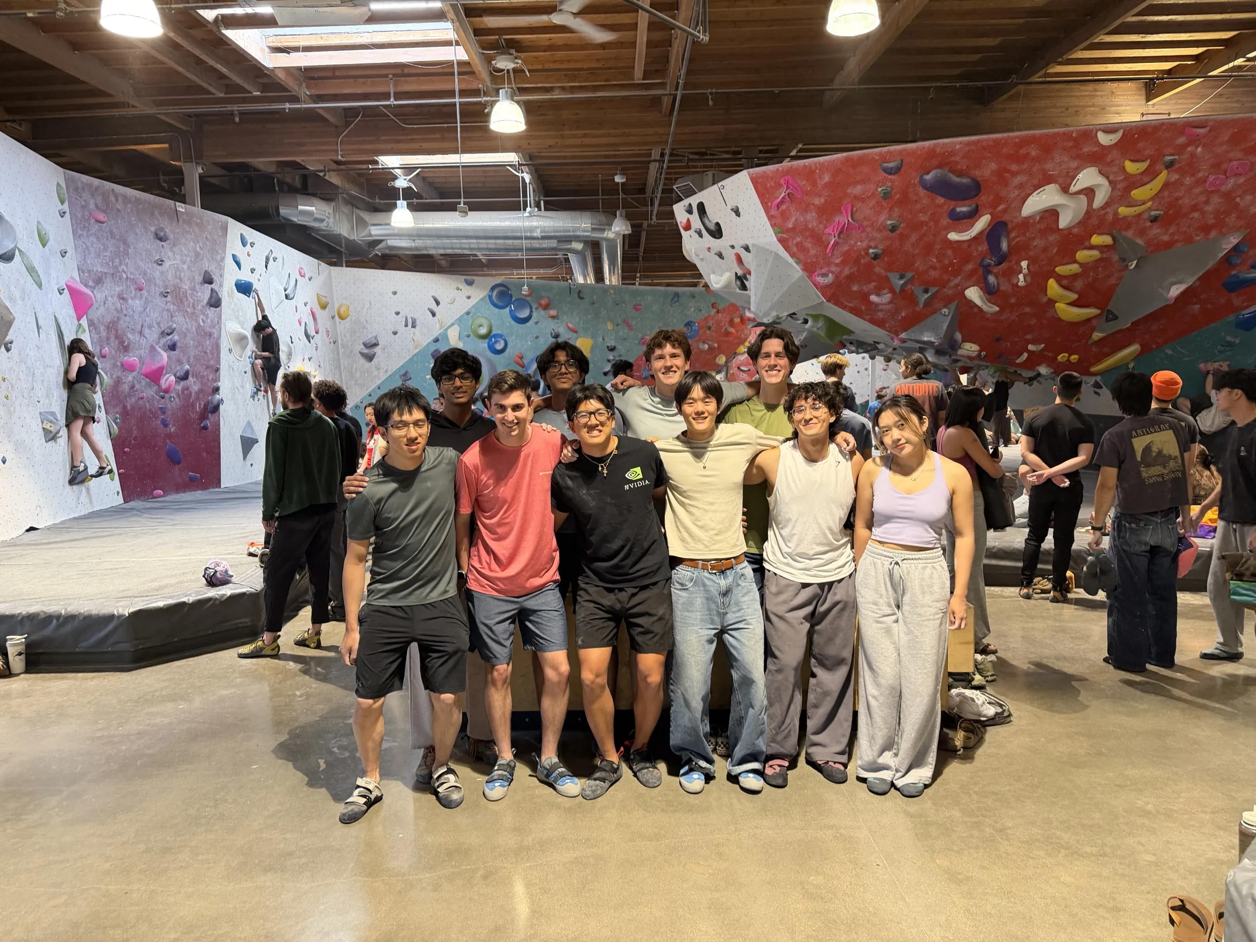 Rock climbing with nvidia interns